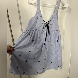 Zara Blue Floral Mini Dress